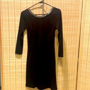 H&M black minidress with trim